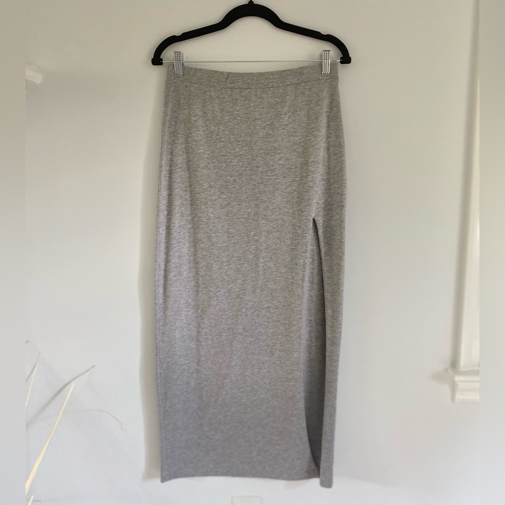 Light Gray Jersey Maxi Skirt